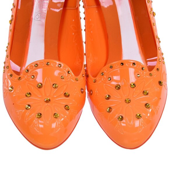 Dolce & Gabbana - Cinderella PVC Rhinestones Pumps Orange EUR 39 - Picture 3 of 5